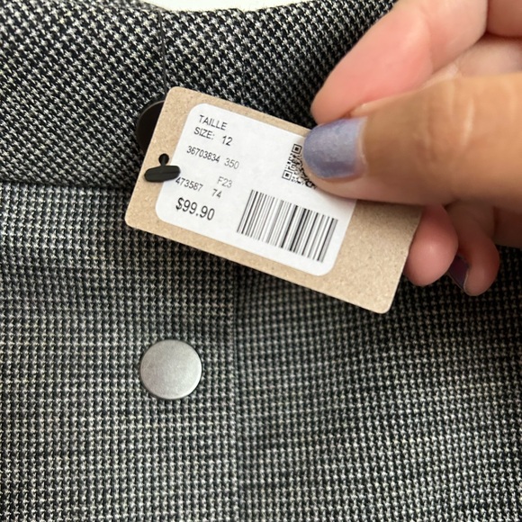 High-Waisted A-Line Mini Tweed Skirt - Picture 6 of 7